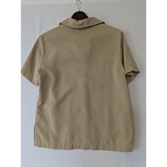 Talbots Maxi Dress W/ Matching Jacket Womens Size 8 Lyocell Beige Minimalist VTG - Picture 5 of 11